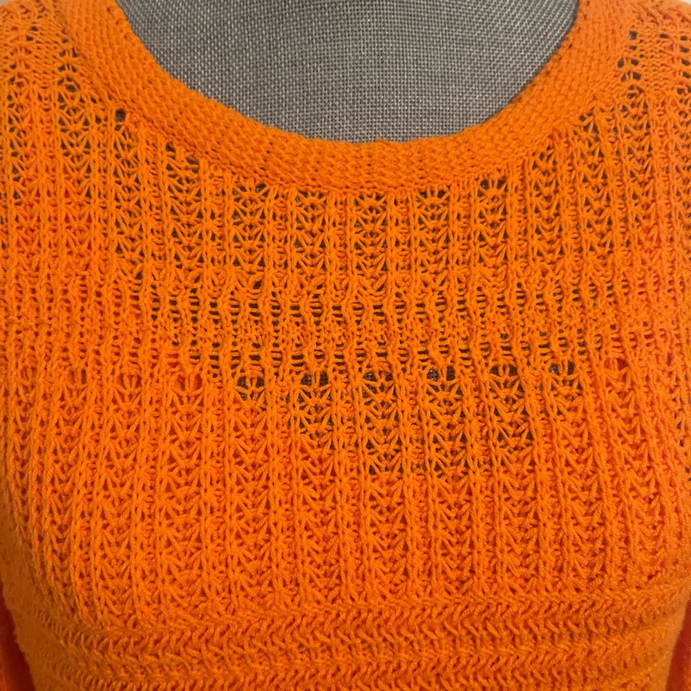 Scoop NWT Orange Knit Sweater Dress. Size 12-14 - Picture 15 of 15